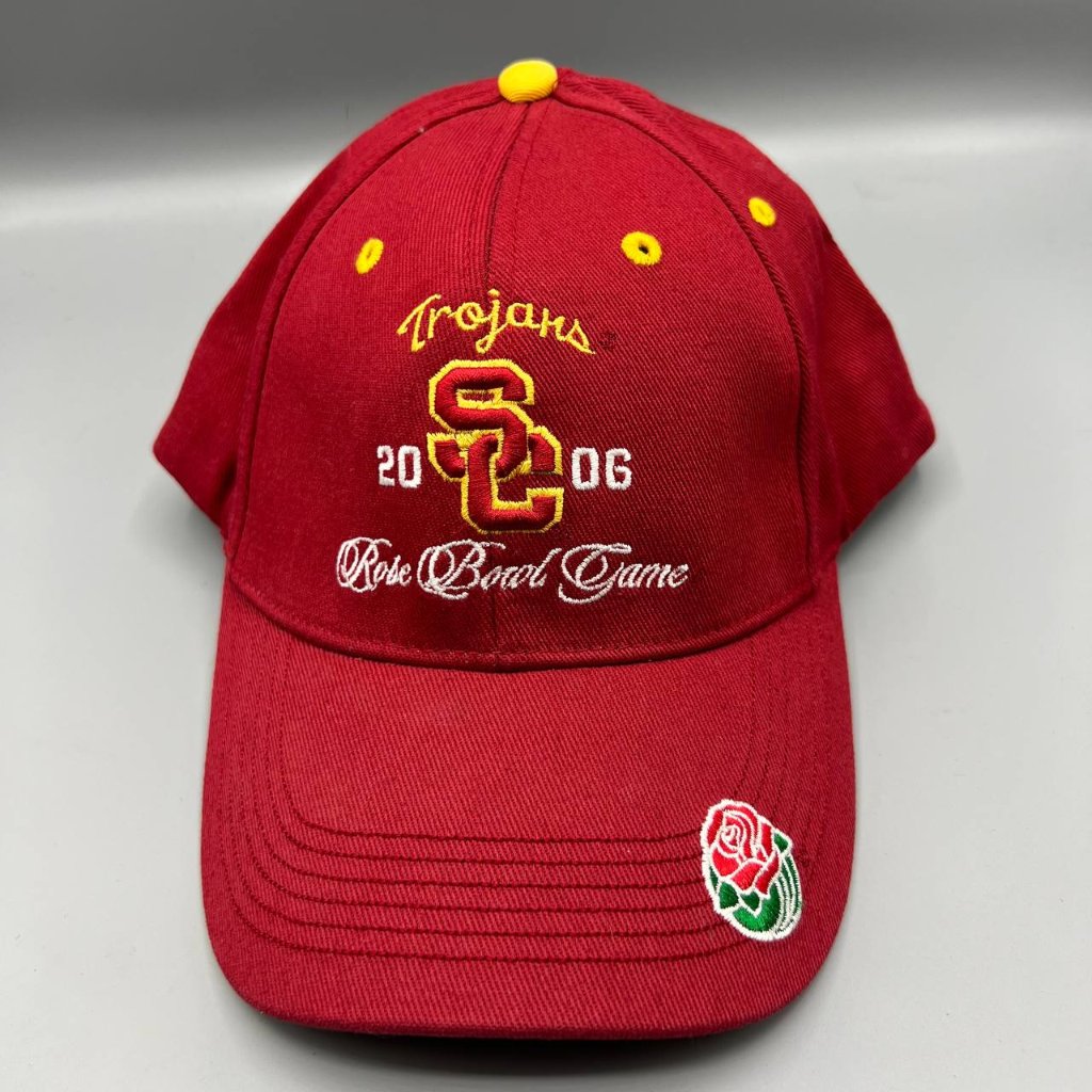 Usc Trojans Hat Men Medium-Large Red Rose Bowl Game Stretch Fitted Cap M-L